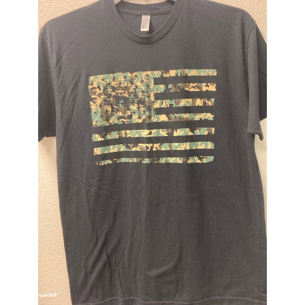 American Apparel Mens Camo US Flag T‎ Shirt M